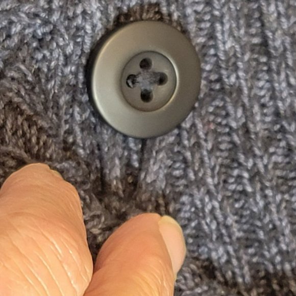 Urban Pipeline Sweater, Men Large, Gray Ribbed, Thick, Button Cowl Neck, EUC - Picture 11 of 11